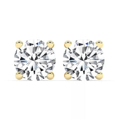 6.00 Ct G VS1 Round Cut Lab Grown Diamond Stud Earrings 14k Gold Screw Backs