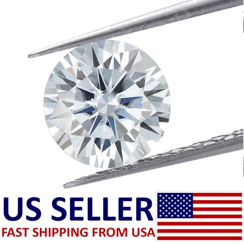 0.75 Carat Loose Lab-Grown Diamond 5.7mm Round D F- IF  Diamond - Ships From USA