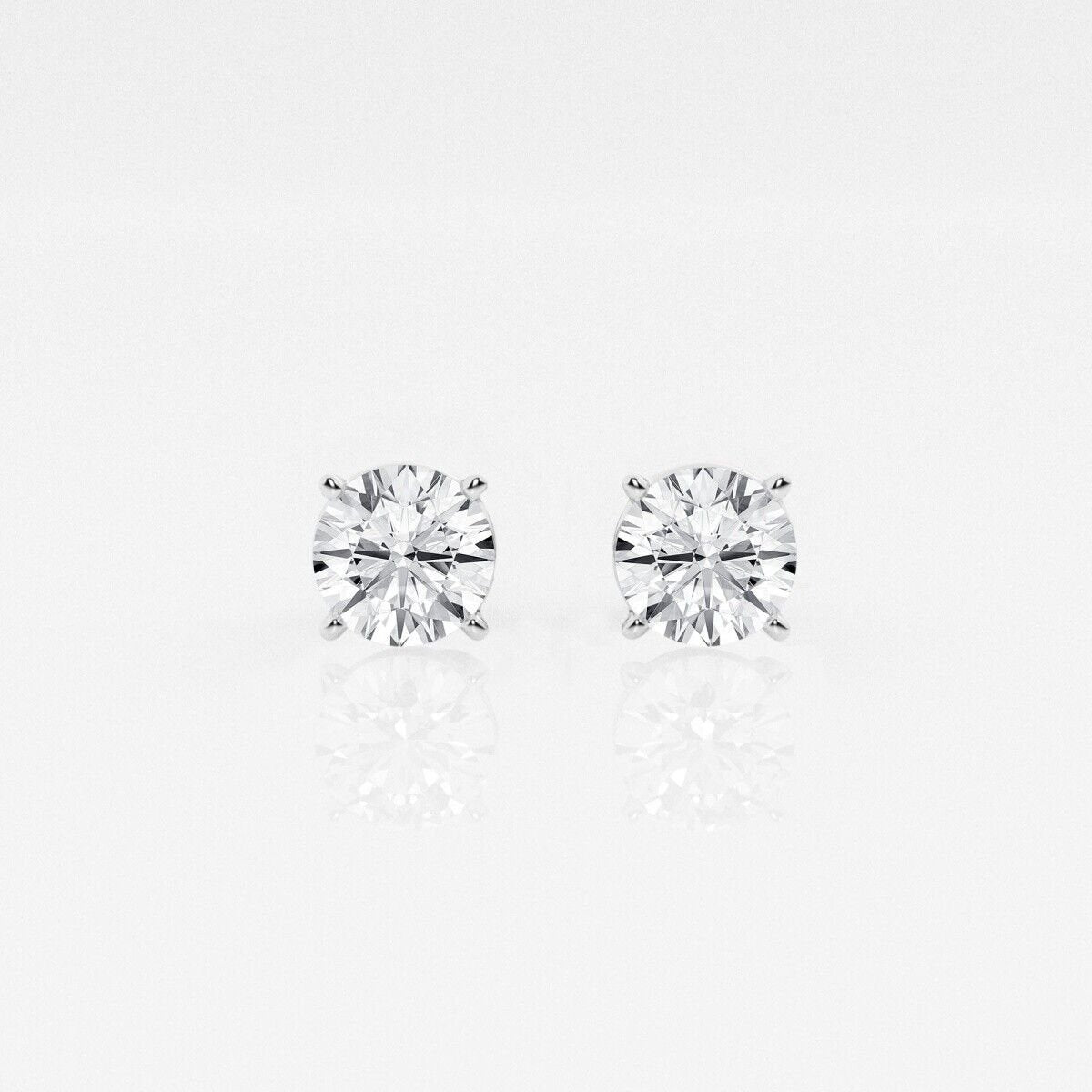 Lab grown cultured diamond 1ct earrings real gold  