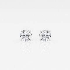 Lab grown cultured diamond 1ct earrings real gold  