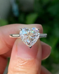 IGI Certified 1 - 5 CT E/VS1 Heart Cut Diamond Engagement 14k Ring Lab Grown