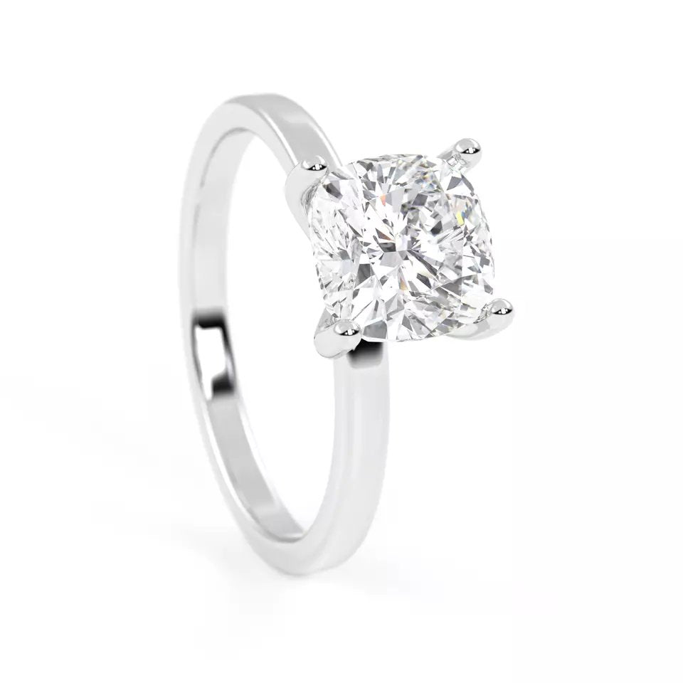 IGI Certified 1 - 5 CT E/VS1 Cushion Cut Diamond Engagement 14k Ring Lab Grown