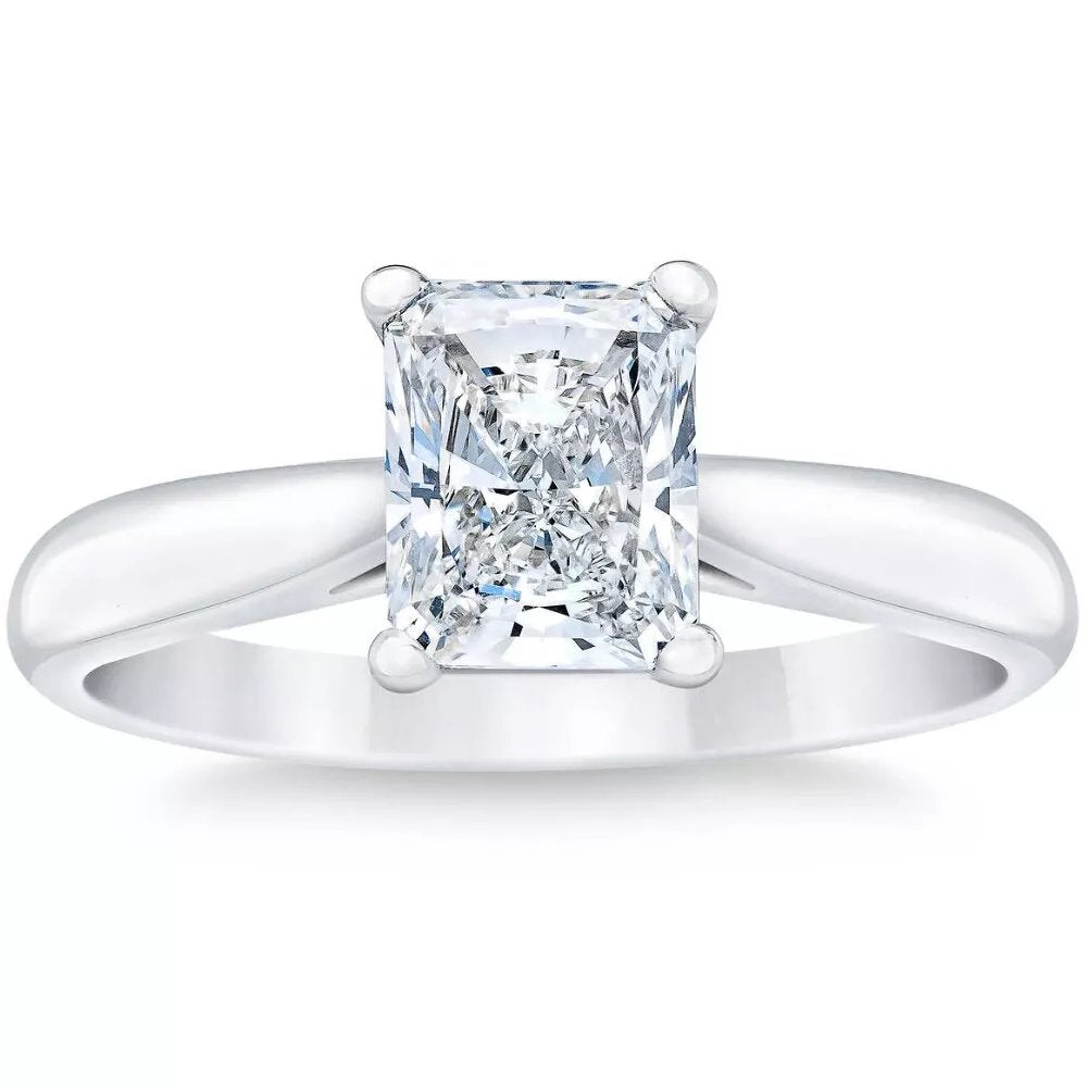 IGI Certified 1 - 5 CT E/VS1 Radiant Cut Diamond Engagement 14k Ring Lab Grown