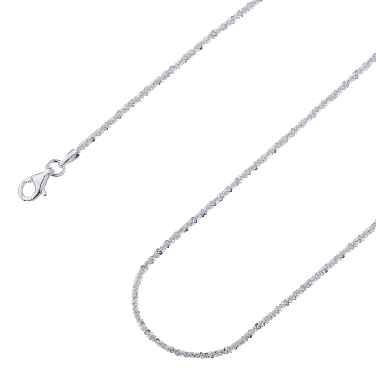 925 Sterling Silver 2.5mm Twisted Margarita Rock Chain