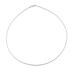 925 Sterling Silver 1.2mm Round Omega Chain