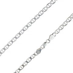 925 Sterling Silver 5.5mm Flat Mariner Gucci Chain