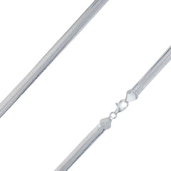 925 Sterling Silver 6mm Solid Oval Herringbone Silver Chain