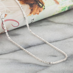 925 Sterling Silver 2.5mm Twisted Margarita Rock Chain
