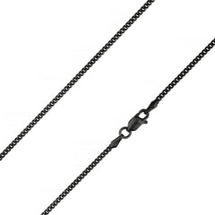 925 Sterling Silver 2mm Miami Cuban Black Plated Chain