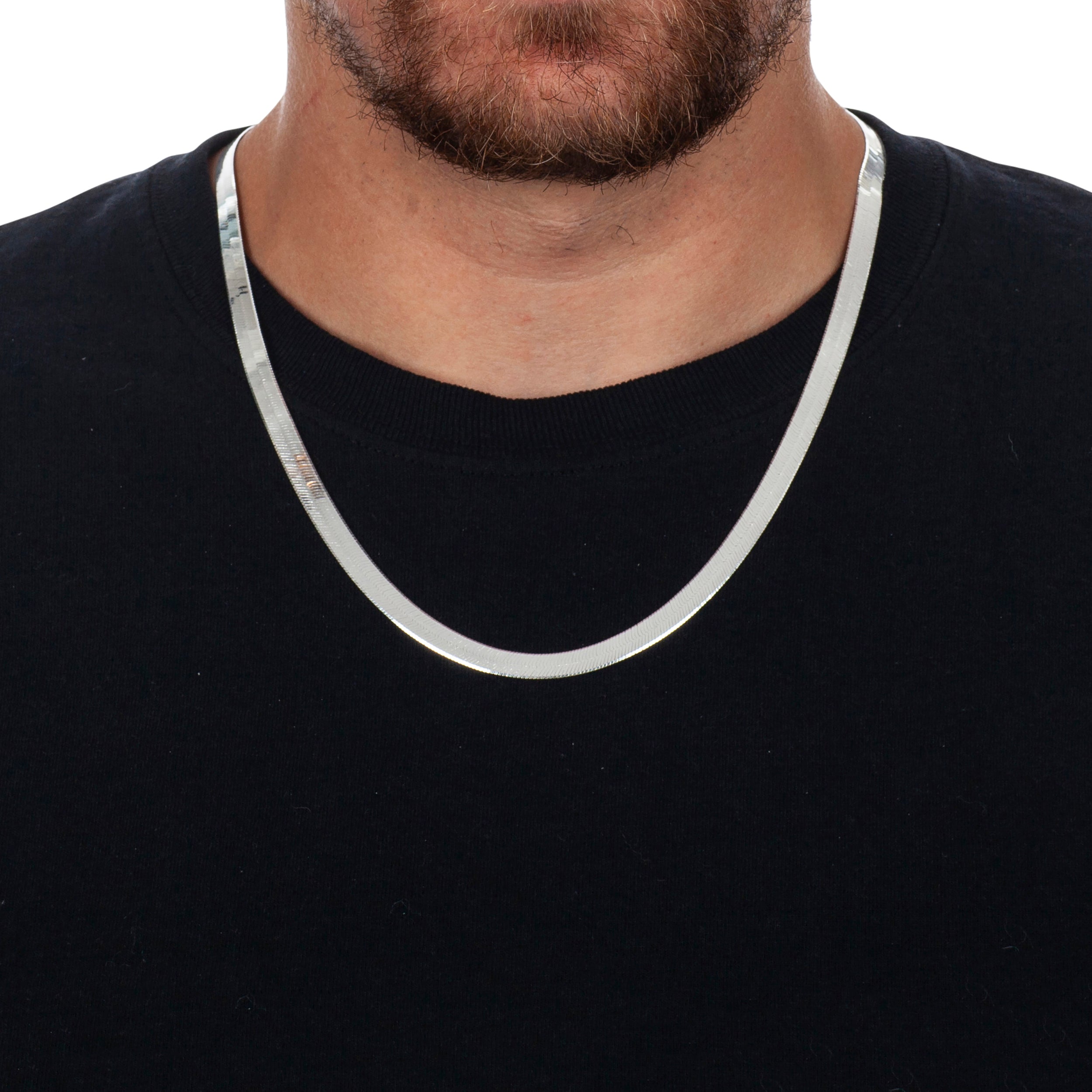 925 Solid Herringbone Silver Chain