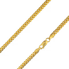 925 Sterling Silver 4mm Miami Cuban Gold Plated Chain