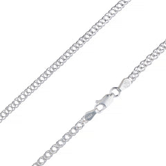 925 Sterling Silver 3.2mm Rambo Link Chain
