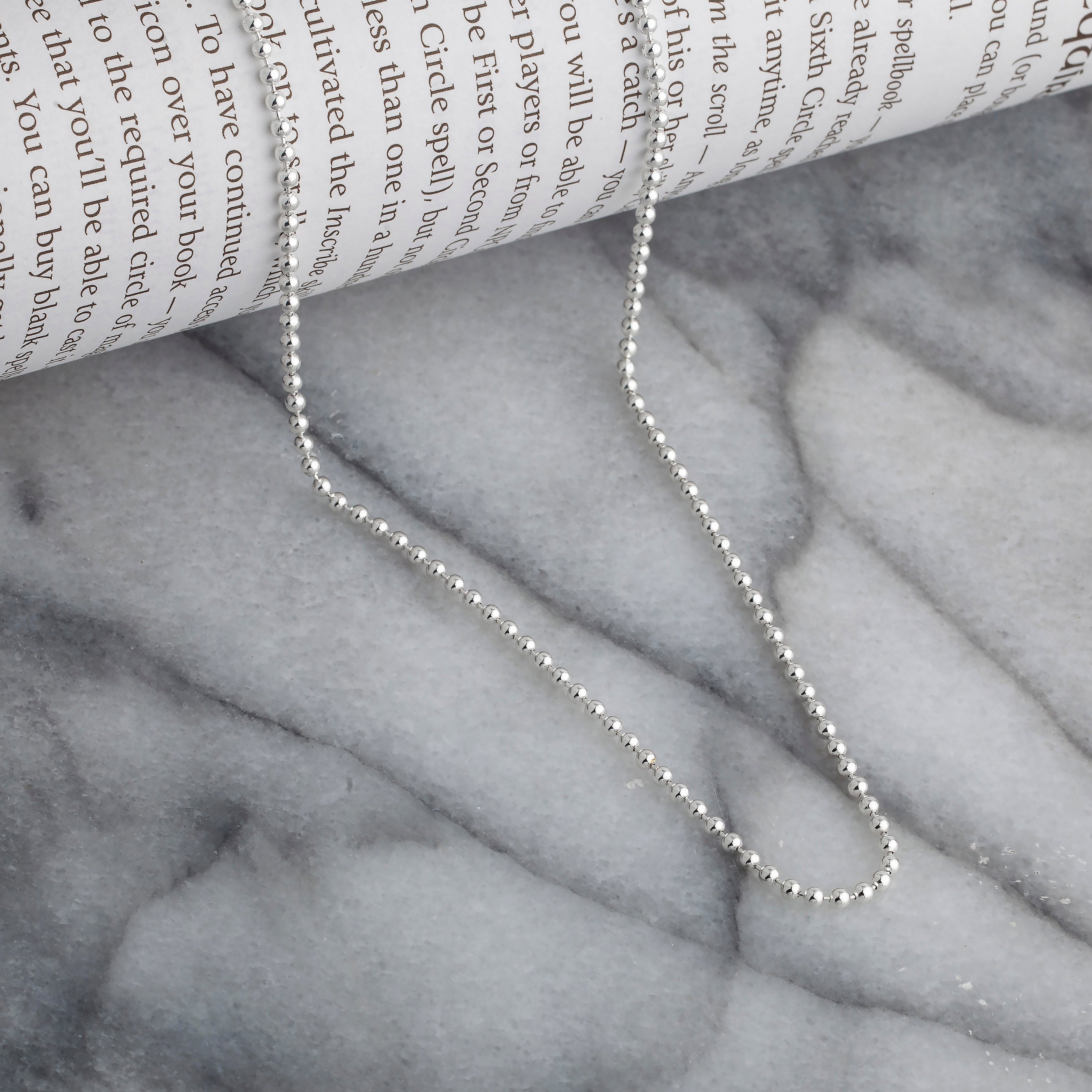 925 Sterling Silver 2.2mm Ball Bead Chain