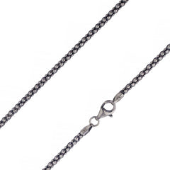 925 Sterling Silver 3.5mm Popcorn Coreana Oxidized Chain