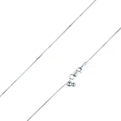 925 Sterling Silver 1mm Adjustable Square Box Chain